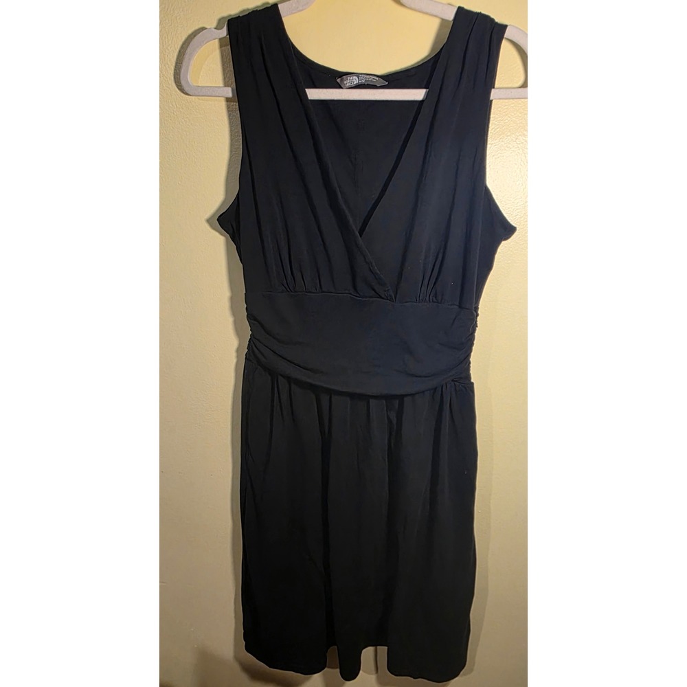 The North Face Womens Black Surplice V-Neck Sleeveless Empire Waist Dress M
